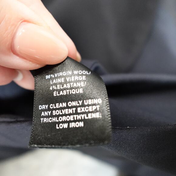 Lafayette 148 Blazer Womens 4 Wool 2 Button Jacket Navy Office Career Academia - Picture 4 of 9